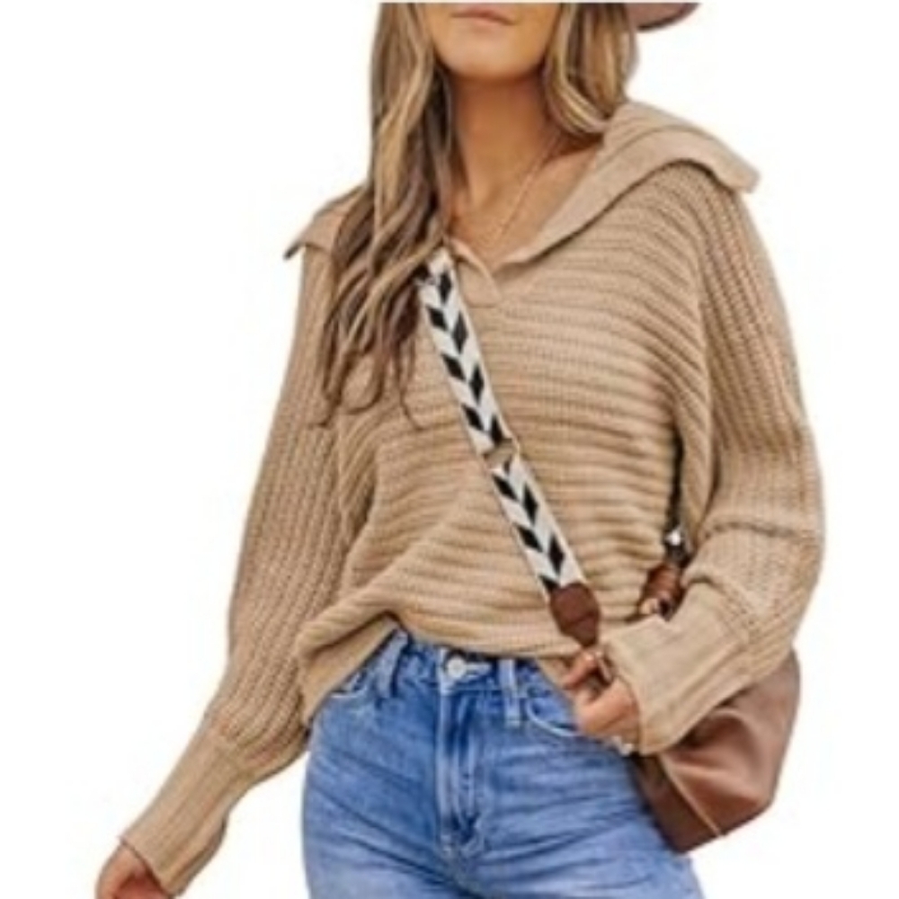Chunky knit pullover sweater